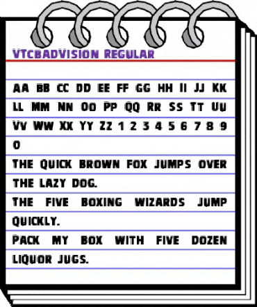 VTCBadVision Regular animated font preview
