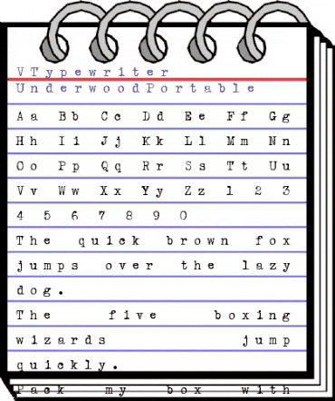 VTypewriter Regular animated font preview