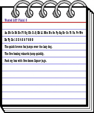 Wanted LET Plain animated font preview