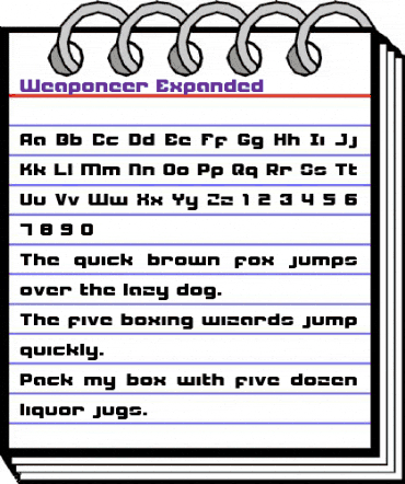 Weaponeer Expanded Expanded animated font preview