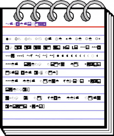 WeatherFont Regular animated font preview