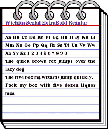 Wichita-Serial-ExtraBold Regular animated font preview