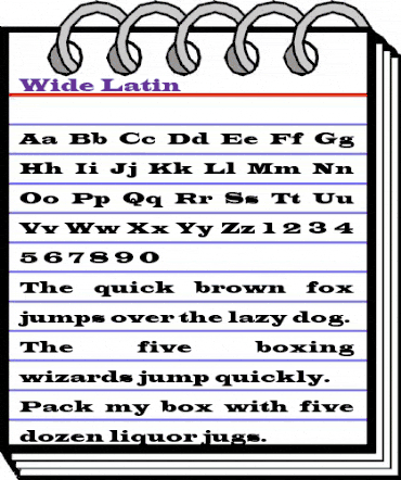 Wide Latin Regular animated font preview