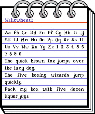 Willowheart Willowheart animated font preview