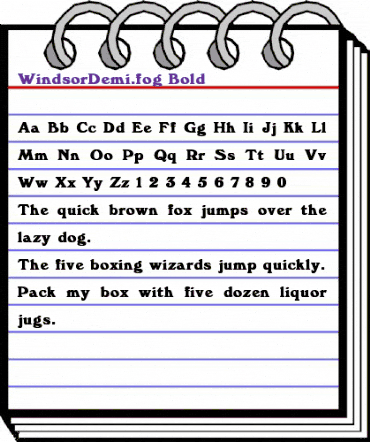 WindsorDemi.fog Bold Regular animated font preview