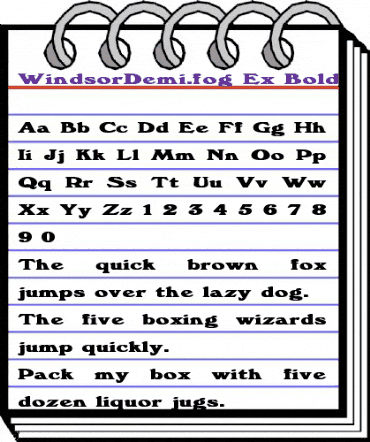 WindsorDemi.fog Ex Bold Regular animated font preview
