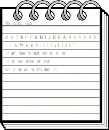 Wire-Extended Normal animated font preview
