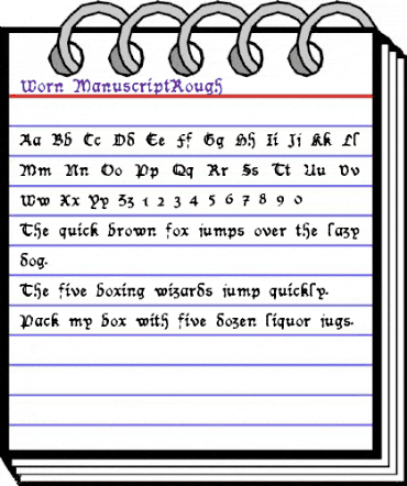 Worn Manuscript Rough animated font preview