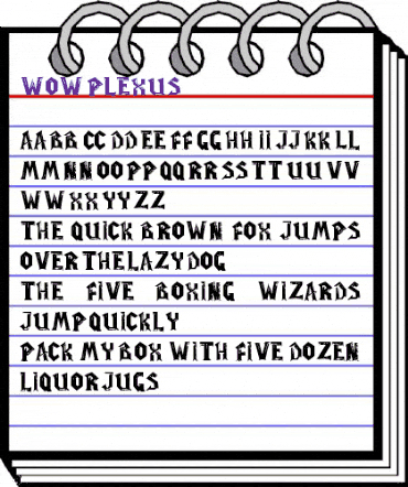 WoW-plexus Regular animated font preview