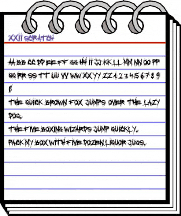 XXII SCRATCH Regular animated font preview
