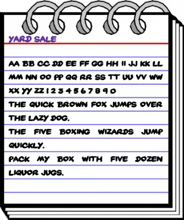 Yard Sale Regular animated font preview