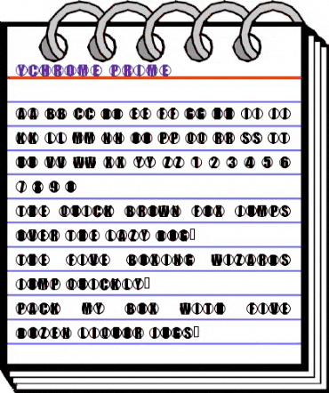 YChrome Prime animated font preview