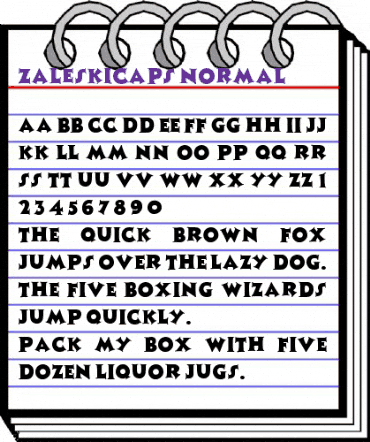 ZaleskiCaps-Normal Regular animated font preview