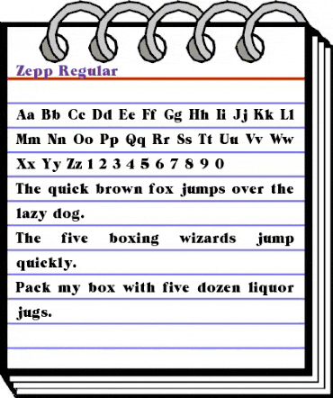 Zepp Regular animated font preview