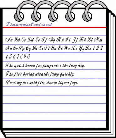 ZimmermanCondensed Regular animated font preview