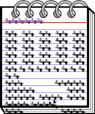 Zipper Regular animated font preview