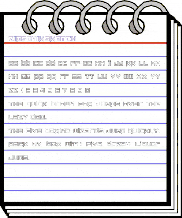 ZipSonikSketch Regular animated font preview