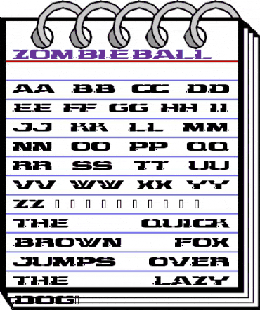 Zombieball Regular animated font preview