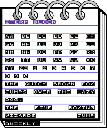 zTerm Block animated font preview