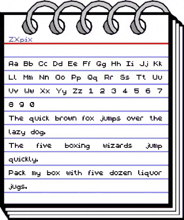 ZXpix Regular animated font preview