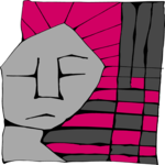 Checkerface Sad Clip Art