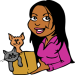 Cats with Owner Clip Art