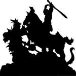 Warrior Silhouette 2 Clip Art