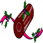 Yule Log 2 Clip Art