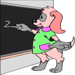 Student - Dog 2 Clip Art