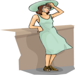 Woman in Dress 42 Clip Art