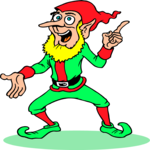 Elf Speaking Clip Art