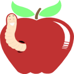 Apple with Worm 1