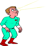 Man - Laser Eyes Clip Art