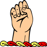 Clenched Fist - Right Clip Art
