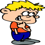 Boy - Embarrassed Clip Art