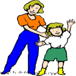 Mother & Daughter 1 Clip Art