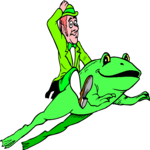 Leprechaun Riding Frog
