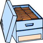 Box with Files 4 Clip Art