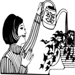 Woman Watering Plants 1