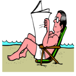 Sunbathing 14 Clip Art