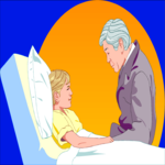 Boy in Hospital Clip Art