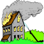 House on Fire 1 Clip Art