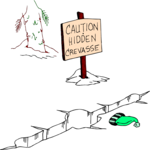 Skiing - Caution Sign 1