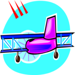 Biplane 3 Clip Art