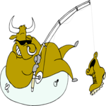 Fishing - Bull 2 Clip Art