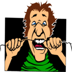 Man Flossing Clip Art