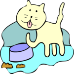 Cat Tasting 1 Clip Art