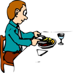 Dining Alone 02 Clip Art