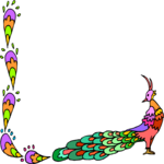 Peacock Corner Clip Art