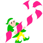 Elf with Candy Cane